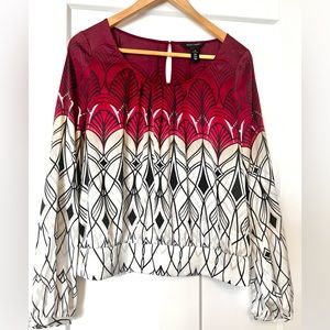 WHBM, gathered waist blouse  sz 10